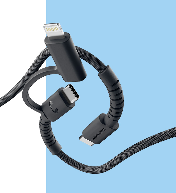 FlexWave USB-C to USB-C and Lightning 2m - Ultra Flexible
